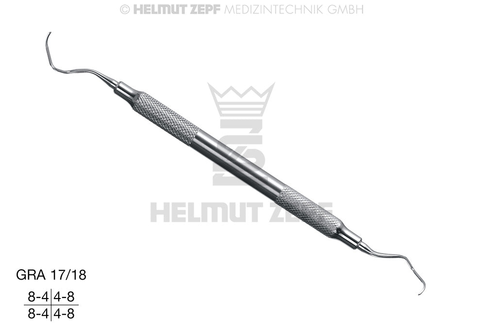 PERIODONTAL KÜRETTE N. GRACEY GRA 17/18 ROSTFREIER HOHLGRIFF
