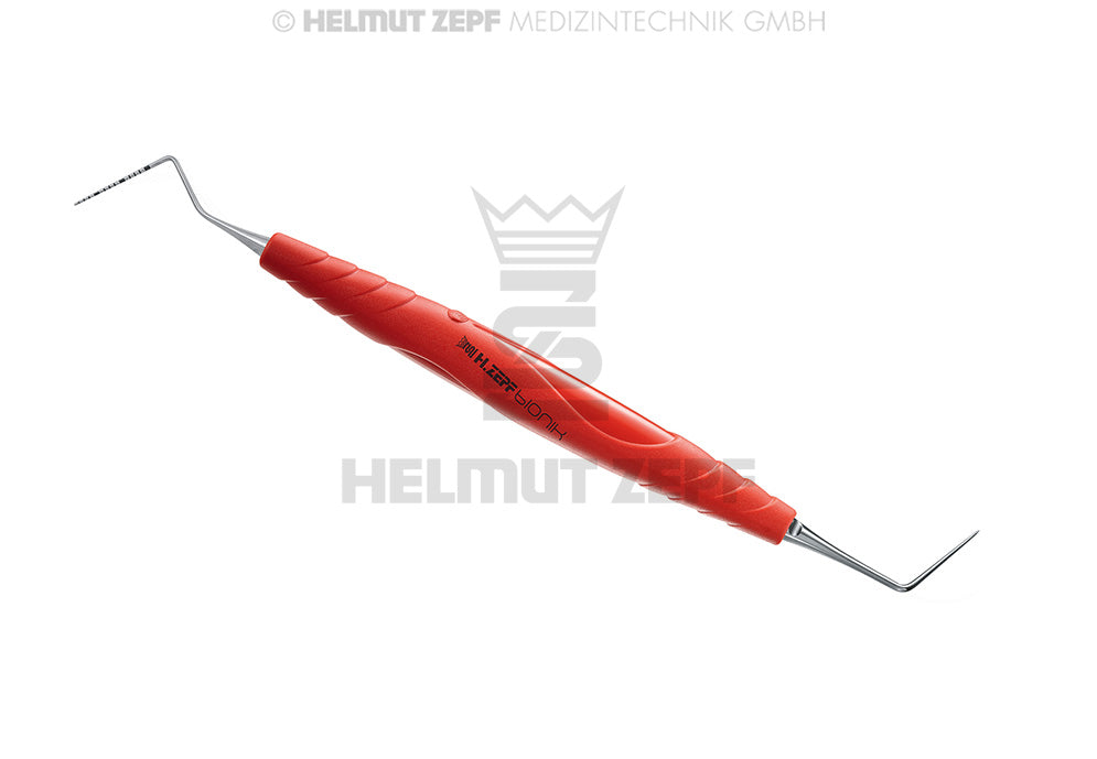 KOMBI INSTRUMENT, PARODONTOMETER NORTH CAROLINA CNC, SONDE FIG. 16, STABIL, IM BIONIK GRIFF HELLROT-MAGENTA