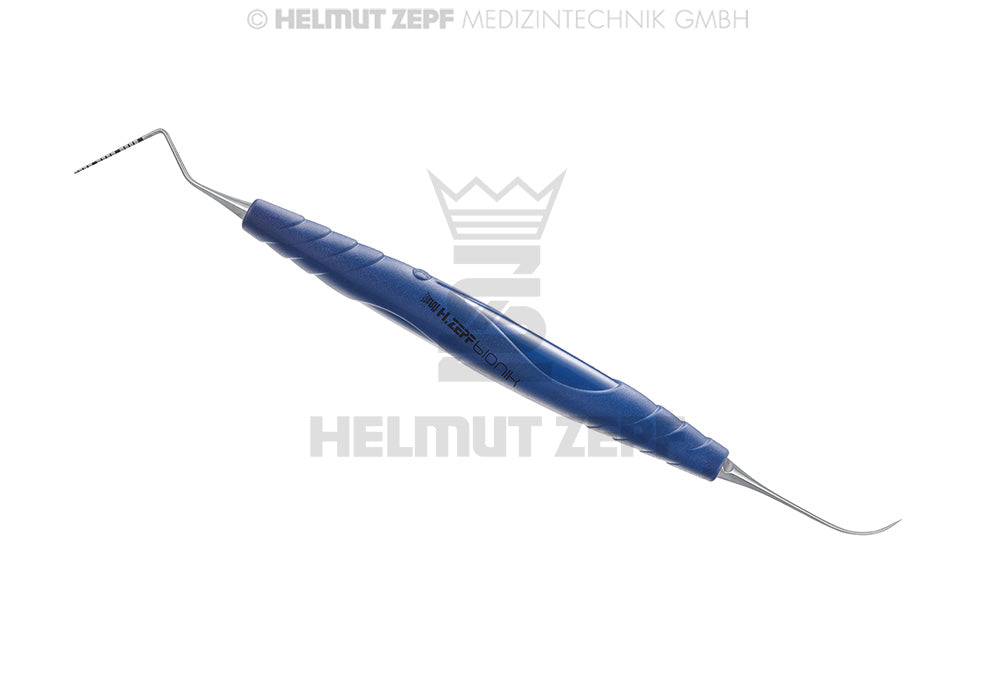 KOMBI INSTRUMENT, PARADONTOMETER NORTH CAROLINA CNC, SONDE FIG. 3A IM BIONIK GRIFF KOBALTBLAU
