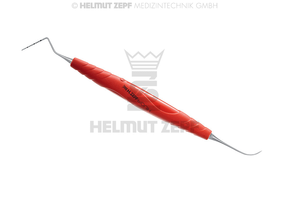 KOMBI INSTRUMENT, PARADONTOMETER NORTH CAROLINA CNC, SONDE FIG. 3A IM BIONIK GRIFF HELLROT MAGENTA