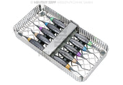 PROPHYLAXE SET IM Z-SHAPE RELAX GRIFF BESTEHEND AUS GRACEY 1/2-7/8-11/12-13/14 M5 UND UNIVERSALSCALER M23A (OK/UK1-8)
