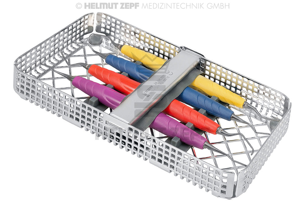 PROPHYLAXE SET IM BIONIK GRIFF M5 BESTEHEND AUS TITAN GRACEY 1/2M5TI 7/8M5 11/12M5TI, 13/14M5TI, 1/3 WASCHKORB