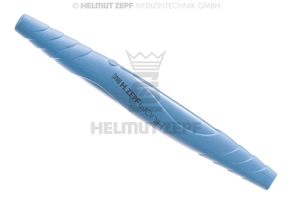 ZEPF-BIONIK, UNIVERSAL-GRIFF, PEEK, FÜR AUSWECHSELBARE EINSÄTZE M4X0,5, DOPPELENDIG, TÜRKIS-LICHTBLAU RAL