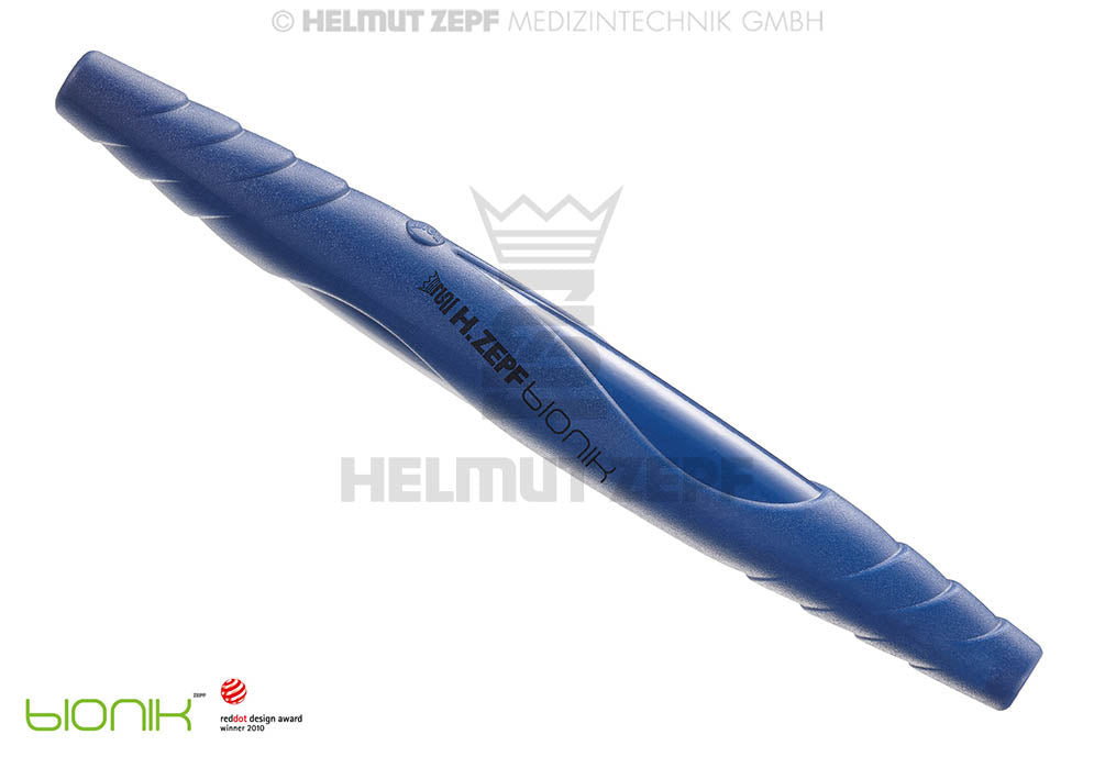 ZEPF-BIONIK, UNIVERSAL-GRIFF, PEEK, FÜR AUSWECHSELBARE EINSÄTZE M4X0,5, DOPPELENDIG, KOBALTBLAU RAL 1023