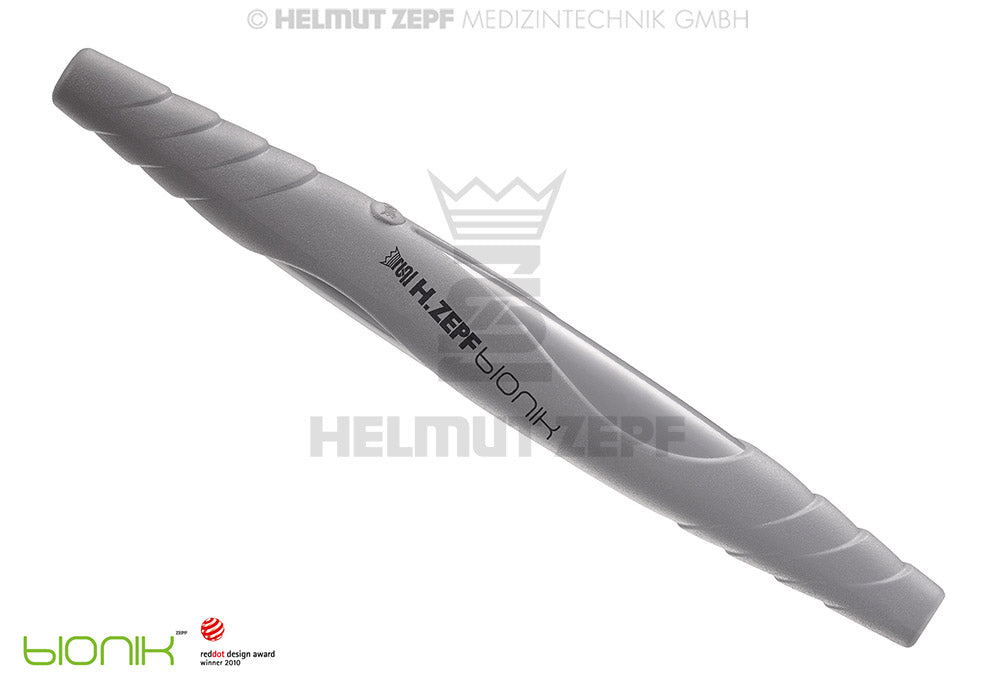 ZEPF-BIONIK, UNIVERSAL-GRIFF, PEEK, FÜR AUSWECHSELBARE EINSÄTZE M4X0,5, DOPPELENDIG, GRAU RAL 1023