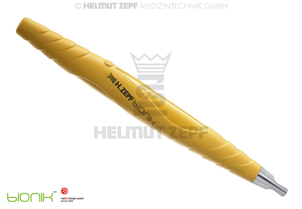ZEPF-BIONIK, UNIVERSAL-GRIFF, PEEK, FÜR AUSWECHSELBARE EINSÄTZE M4X0,5, EINENDIG, GELB