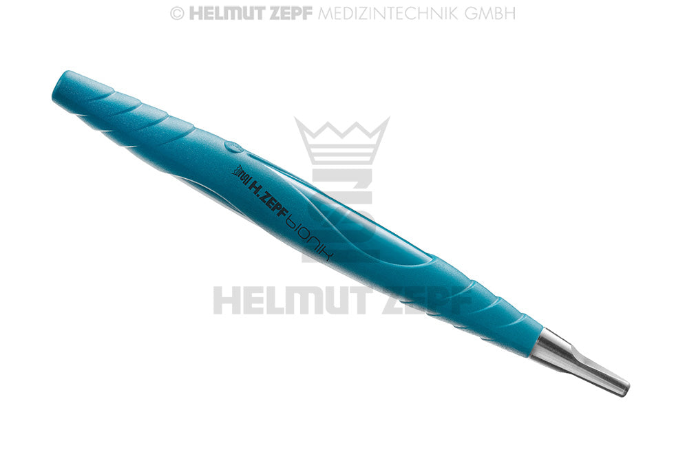 ZEPF-BIONIK, UNIVERSAL-GRIFF, PEEK, FÜR AUSWECHSELBARE EINSÄTZE M4X0,5, EINENDIG, TÜRKIS-LICHTBLAU
