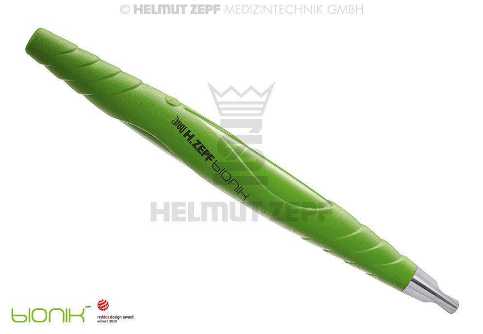 ZEPF-BIONIK, UNIVERSAL-GRIFF, PEEK, FÜR AUSWECHSELBARE EINSÄTZE M4X0,5, EINENDIG, GELBGRÜN