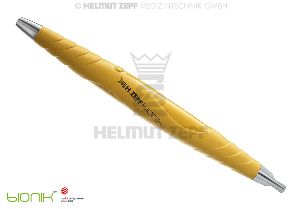 ZEPF-BIONIK, UNIVERSAL-GRIFF, PEEK, FÜR AUSWECHSELBARE EINSÄTZE M2,5X0,5 EINENDIG, GELB
