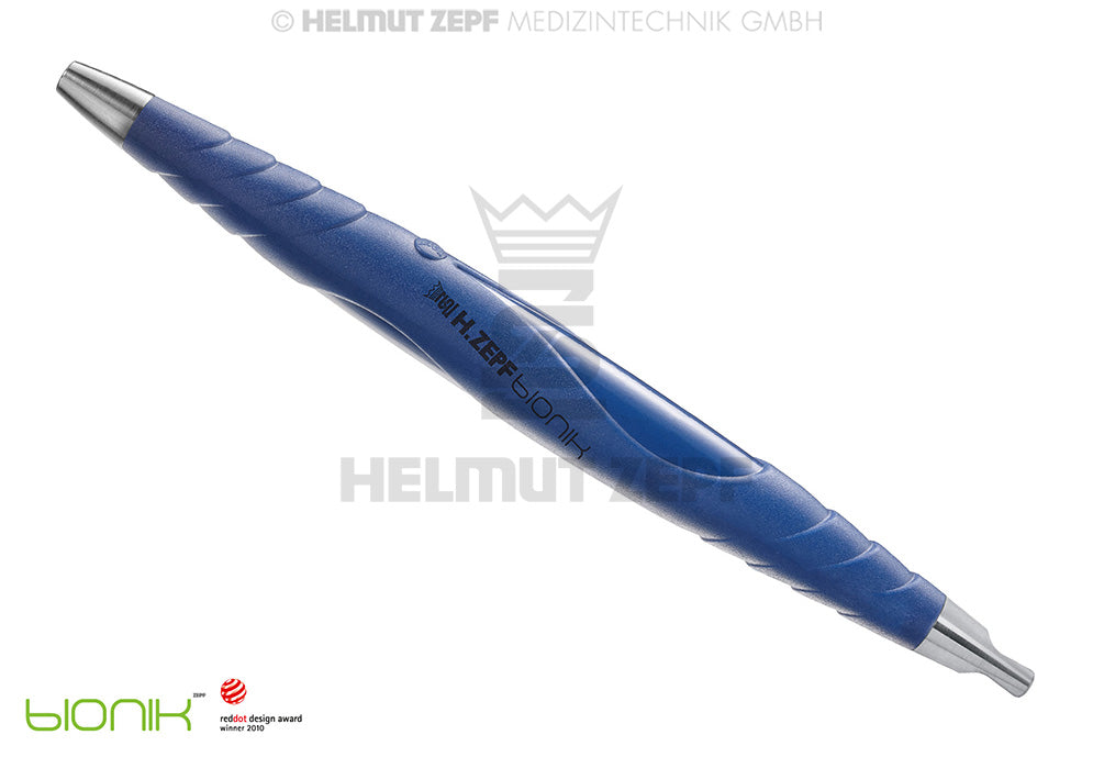 ZEPF-BIONIK, UNIVERSAL-GRIFF, PEEK, FÜR AUSWECHSELBARE EINSÄTZE M2,5X0,5 EINENDIG, KOBALTBLAU