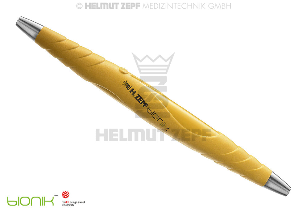 ZEPF-BIONIK, UNIVERSAL-GRIFF, PEEK, FÜR AUSWECHSELBARE EINSÄTZE M2,5X0,5 DOPPELENDIG, GELB