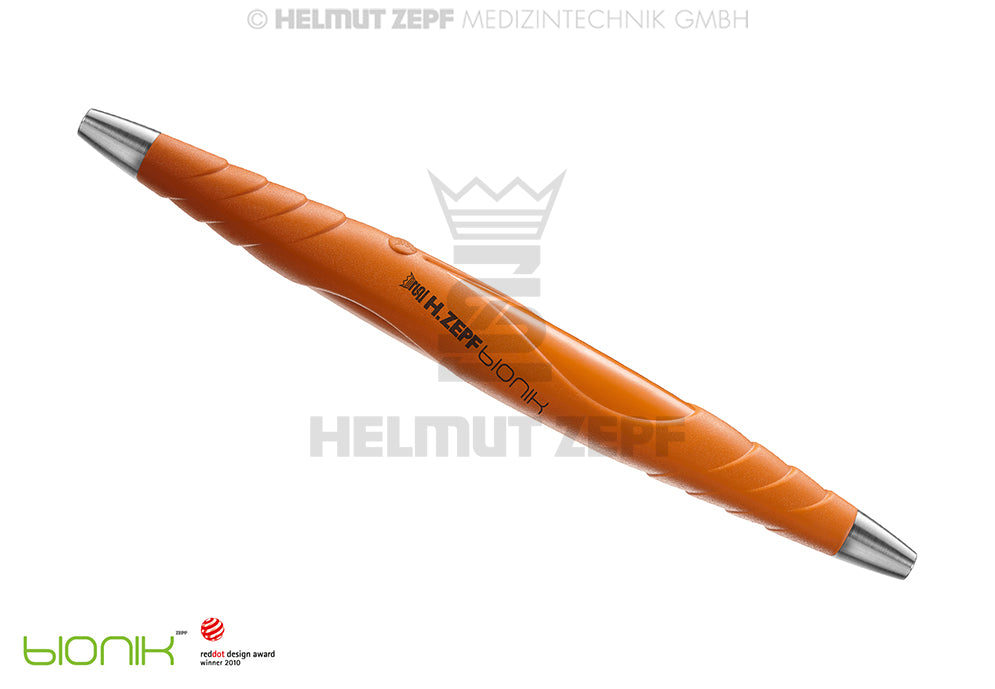 ZEPF-BIONIK, UNIVERSAL-GRIFF, PEEK, FÜR AUSWECHSELBARE EINSÄTZE M2,5X0,5 DOPPELENDIG, SIGNALORANGE