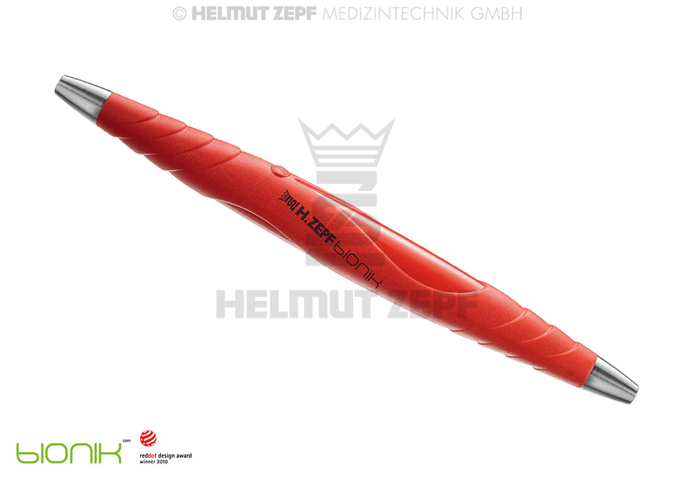 ZEPF-BIONIK, UNIVERSAL-GRIFF, PEEK, FÜR AUSWECHSELBARE EINSÄTZE M2,5X0,5 DOPPELENDIG, HELLROT-MAGENTA