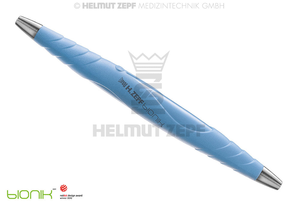 ZEPF-BIONIK, UNIVERSAL-GRIFF, PEEK, FÜR AUSWECHSELBARE EINSÄTZE M2,5X0,5 DOPPELENDIG, TÜRKIS-LICHTBLAU