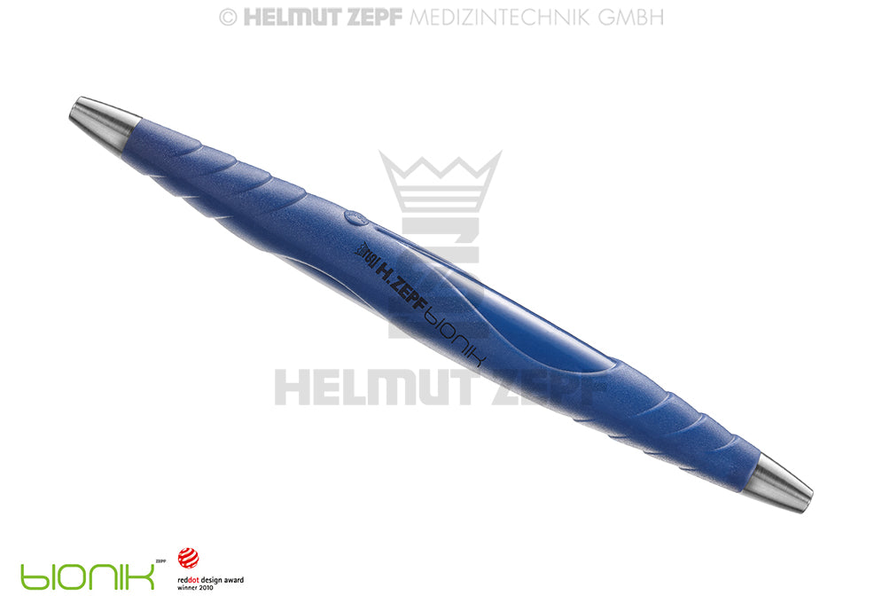 ZEPF-BIONIK, UNIVERSAL-GRIFF, PEEK, FÜR AUSWECHSELBARE EINSÄTZE M2,5X0,5 DOPPELENDIG, KOBALTBLAU