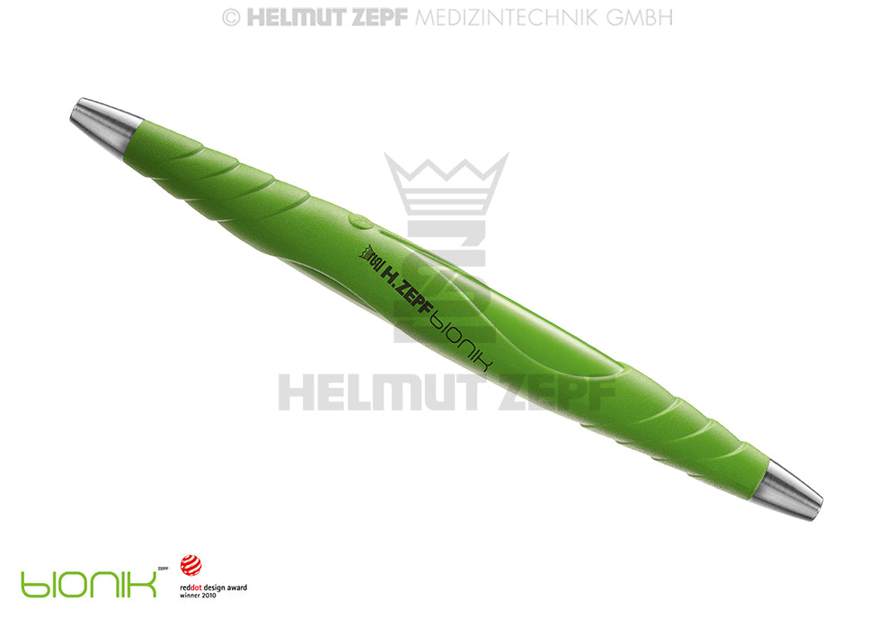 ZEPF-BIONIK, UNIVERSAL-GRIFF, PEEK, FÜR AUSWECHSELBARE EINSÄTZE M2,5X0,5 DOPPELENDIG, GELBGRÜN