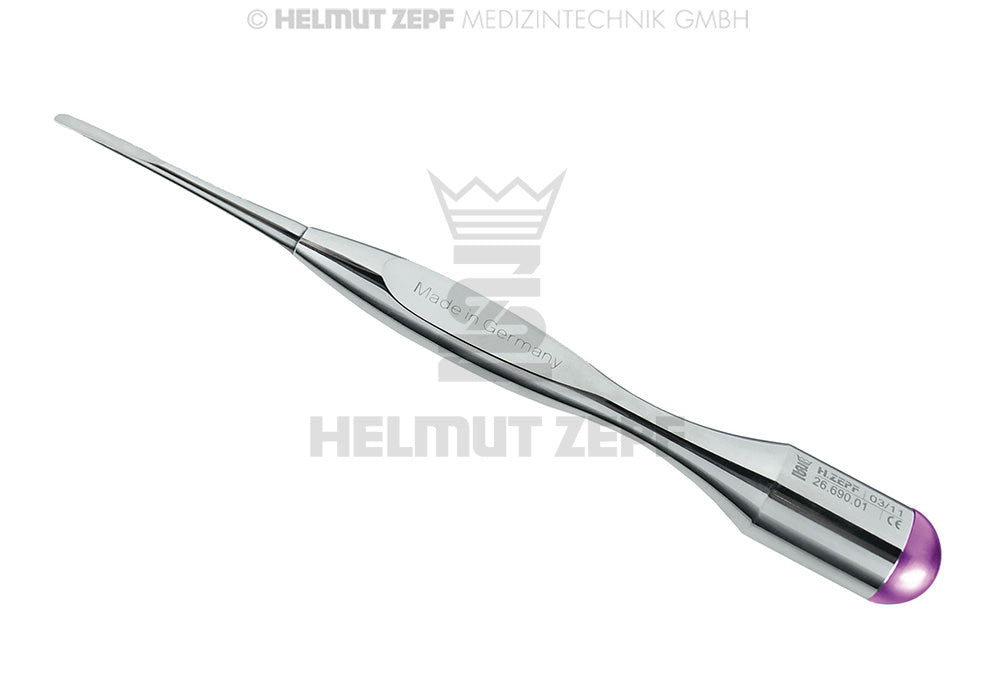 POWERPERIOTOME P1 XL IM BALANCIERTEN DESIGNGRIFF, VIOLETTE FARBMARKIERUNG MESIAL