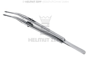 TELESKOPKRONEN-PINZETTEN, 15 CM, MIT DIAMANTSPITZEN, GEBOGEN