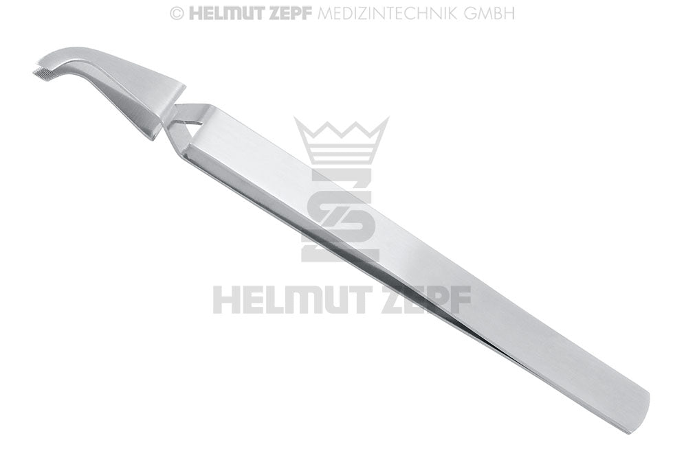 Klemmpinzette zum Setzen und Angulieren von Brackets