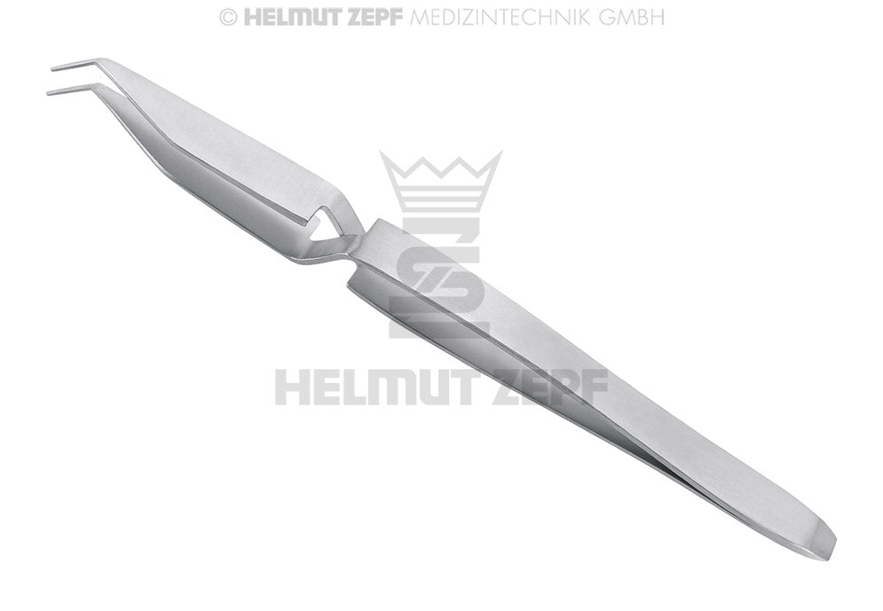 Klemmpinzette zum Setzen und Angulieren von Brackets