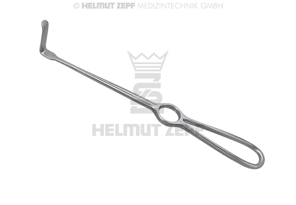 OBWEGESER, WEICHTEILHAKEN, NACH OBEN GEBOGEN, 22 CM, 32 x 10 MM