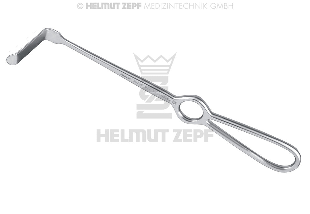 OBWEGESER, WEICHTEILHAKEN, NACH OBEN GEBOGEN, 22 CM, 55 X 12 MM