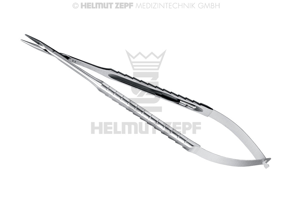 MIKRO-NADELHALTER, GERADE, GERIEFT, TC,17,5 CM, 8 MM ZEPF-LINIE FEINES MAUL 11X0,5MM, MIT SPERRE