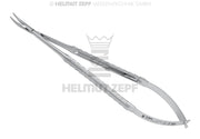 MIKRO-NADELHALTER, ZEPF-LINE WOLFRAM-CARBIT BESCHICHTET 18CM FEINES MAUL, GEBOGEN,MIT SPERRE