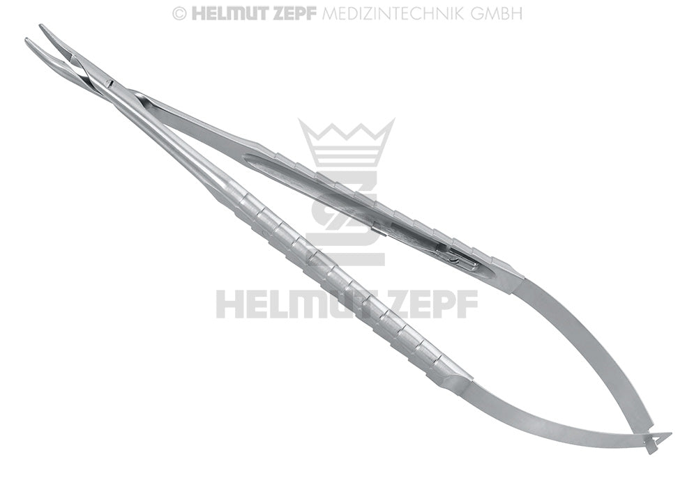 Makro-nadelhalter, Gebogen Gerieft, Tc,18 Cm, 8 Mm Zepf-linie Starkes Makro Maul 11x2,0mm, mit Sperre