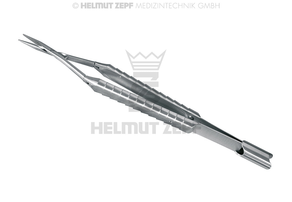 MIKRO-NADELHALTER, ÜBERSETZT, ZEPF LINE 17,5 CM LG, HARTMETALL GERIEFT, MAULBREITE 0,6MM, OHNE SPERRE