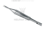 MIKRO-NADELHALTER, ÜBERSETZT, ZEPF LINE 17,5 CM LG, HARTMETALL GERIEFT, MAULBREITE 0,6MM, OHNE SPERRE