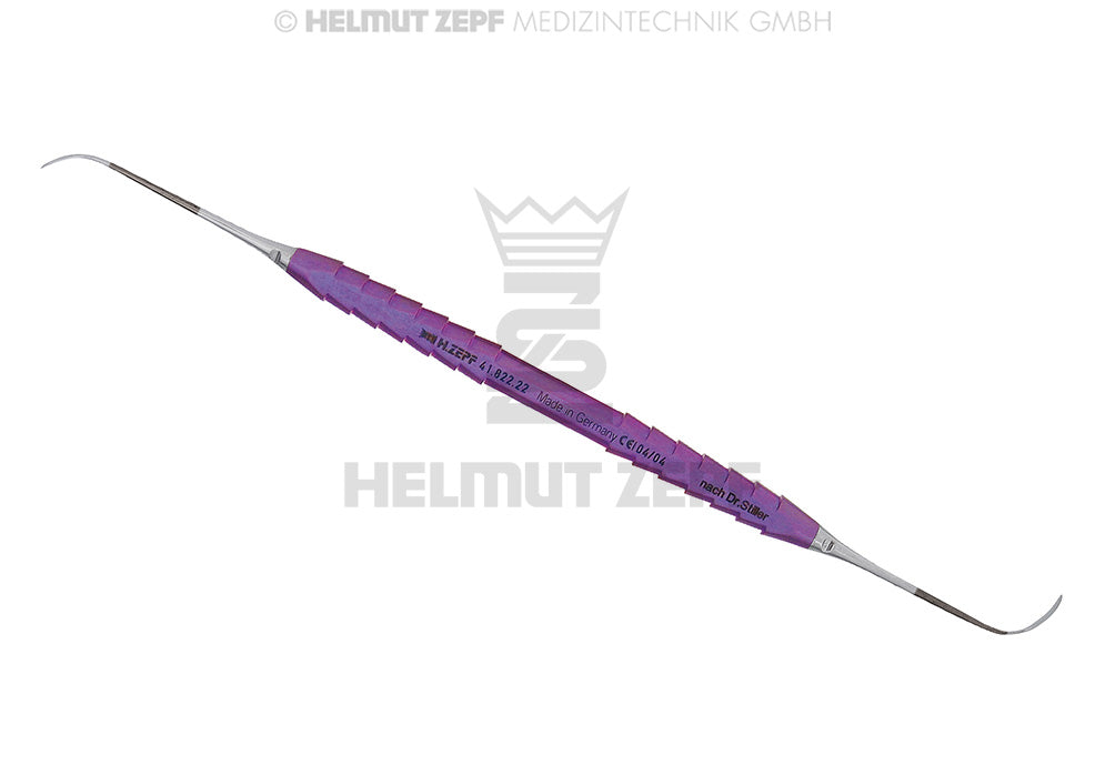 STILLER, SINUS-ELEVATOR, SCHARF, 2,5 MM TITAN-ZEPF-LINE, LILA DOPPELENDIG, 19,5 MM