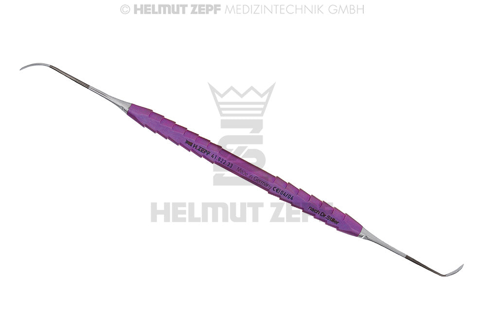 STILLER, SINUS-ELEVATOR, SCHARF, 3 MM TITAN-ZEPF-LINE, LILA DOPPELENDIG, 19,5 MM