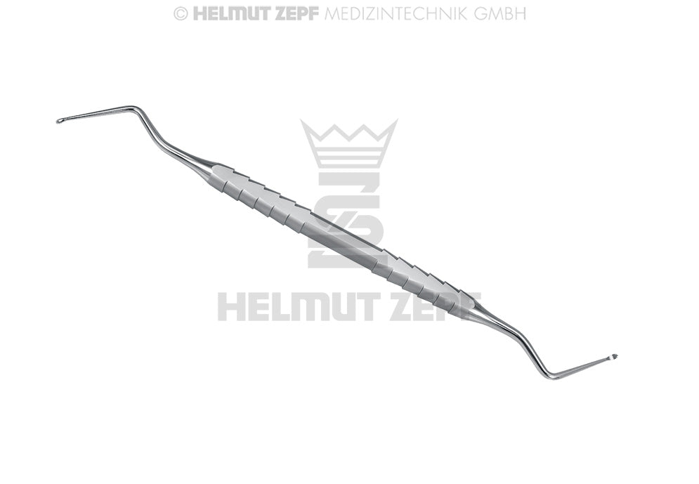 LUCAS, KÜRETTE, DOPPELENDIG, 1,5MM, ZEPF-LINIE MIT MAULRANDZAHNUNG