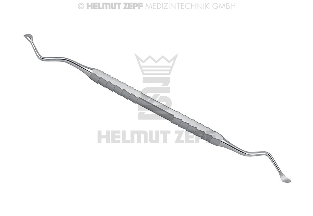 LUCAS KÜRETTE, DOPPELENDIG, FIG. 4, 5 MM ZEPF-LINE, GEZAHNT