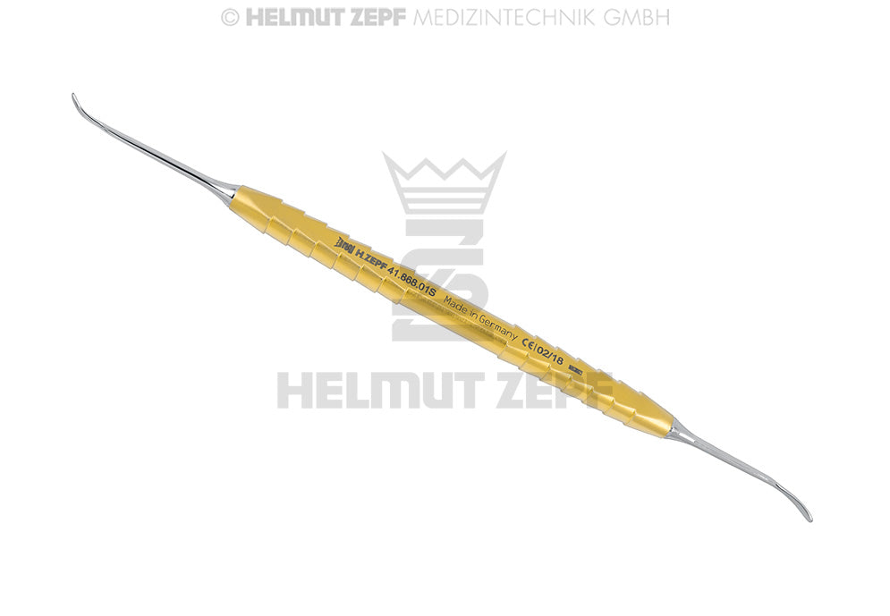 KIRSCH, SINUS 1 "SMALL" ELEVATOR 25°, TITAN-ZEPF-LINE, GOLD DOPPELENDIG 17,5CM