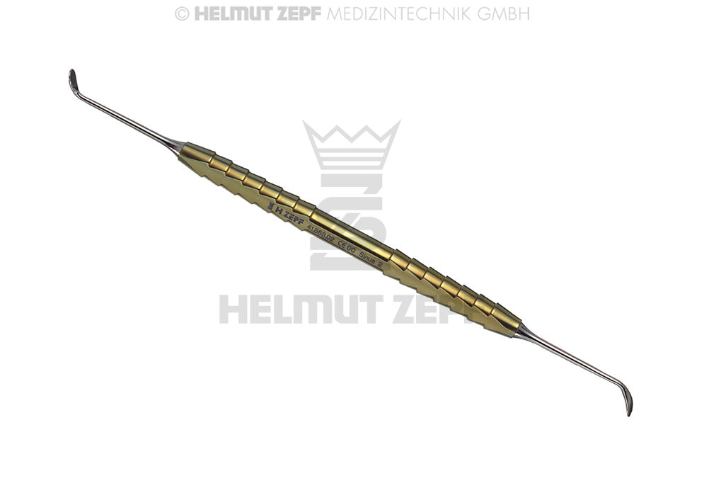 KIRSCH, SINUS 2, ELEVATOR 60°/60° TITAN-ZEPF-LINE, GOLD DOPPELENDIG, 17,5 CM