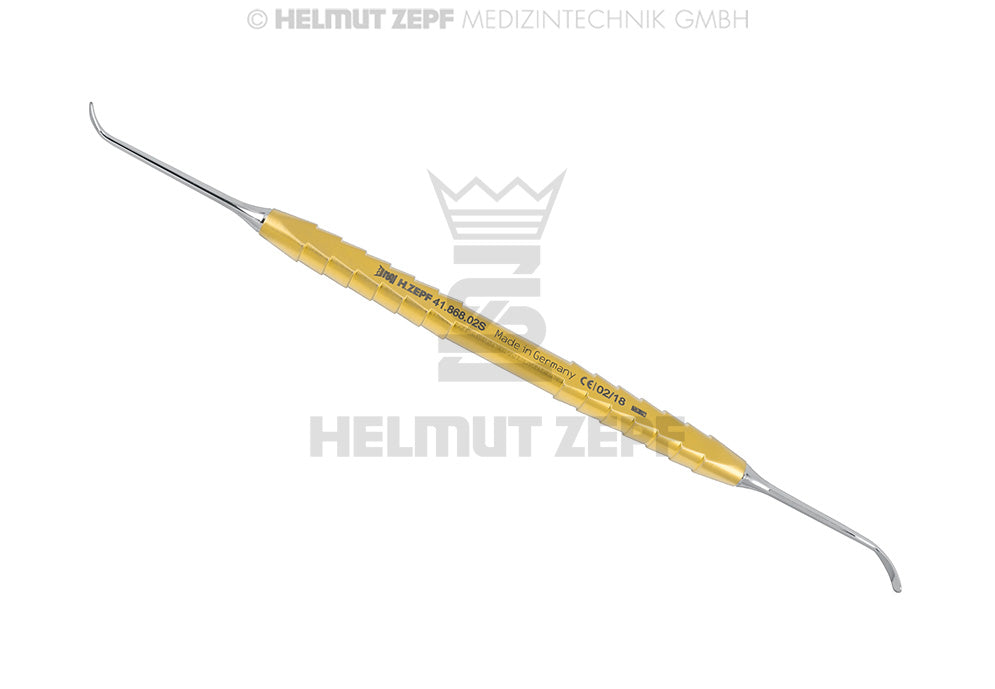 KIRSCH, SINUS 2 "SMALL" ELEVATOR 60°/60°, TITAN-ZEPF-LINE, GOLD DOPPELENDIG 17,5 CM