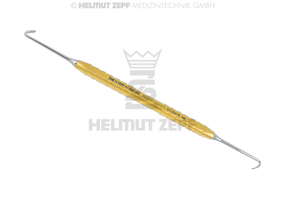 KIRSCH, SINUS 4 "SMALL" ELEVATOR  120°/120°, TITAN-ZEPF-LINE, GOLD, DOPPELENDIG 17,5CM
