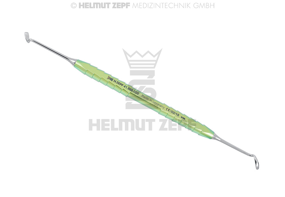 KIRSCH, SINUS 5 "SMALL" ELEVATOR 90°/90°/60°, TITAN-ZEPF-LINE, TÜRKIS, DOPPELENDIG 17,5 CM