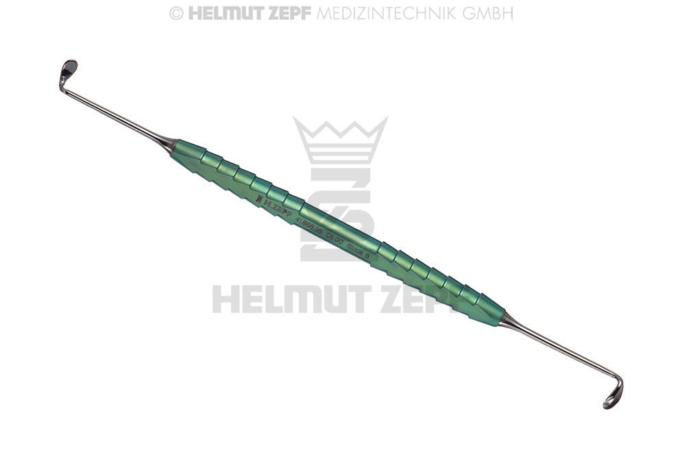 KIRSCH, SINUS 6, ELEVATOR  90°/90° TITAN-ZEPF-LINE, TÜRKIS DOPPELENDIG, 17,5 CM
