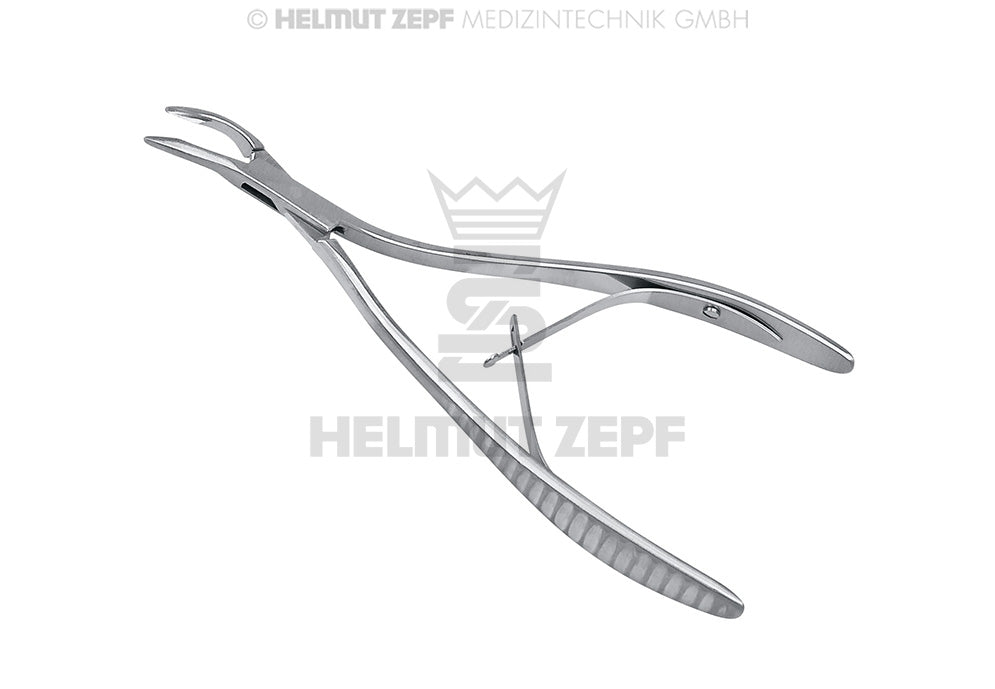 FRIEDMAN, MIKRO-HOHLMEISSELZANGE, LEICHT GEBOGEN, 15,5 CM