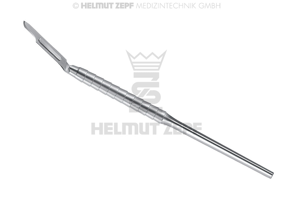 SKALPELLGRIFF, RUND, ZEPF-LINIE, ABGEWINKELT, FÜR KLINGEN NR.10-15