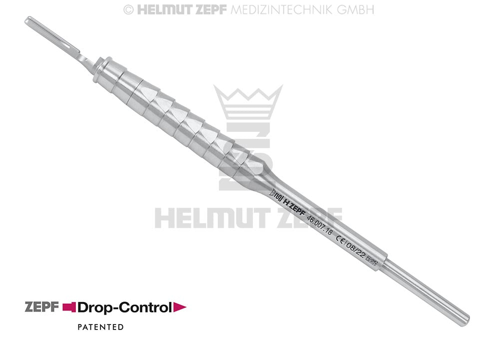 DROP-CONTROL, KLINGENHALTER Ø 9,5MM MIT EINHAND ABWURF-FUNKTION PATENTIERT