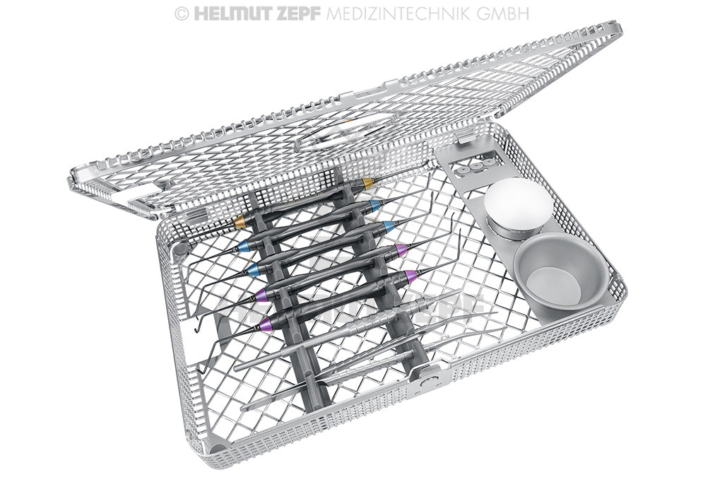 Src Set für die Subperiostale Rezessionsdeckung nach Dr. Marco Zeltner im Waschkorb