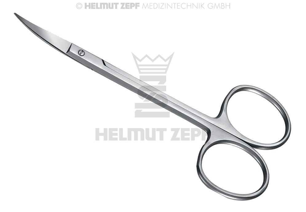 ZAHNFLEISCHSCHERE, (IRISSCHERE) GEBOGEN, 11,5 CM