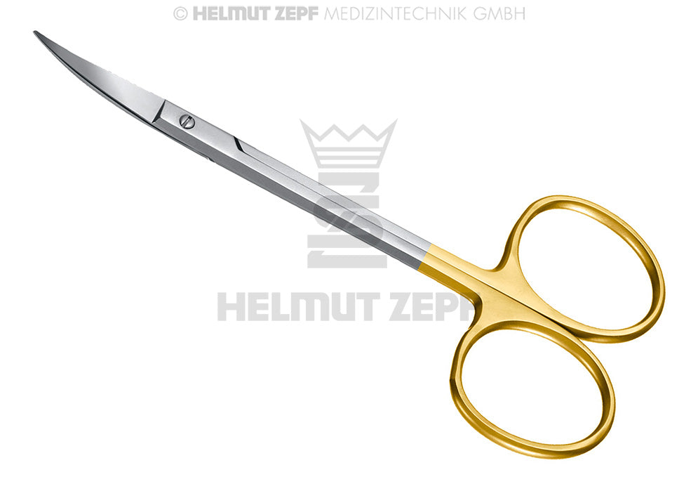 IRIS-SCHERE (ZAHNFLEISCHSCHERE) MIT TC-EINSATZ, GEBOGEN, 11,5 CM