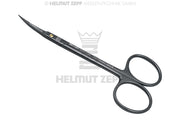 ZAHNFLEISCHSCHERE, (IRISSCHERE) GEBOGEN, 11,5 CM, SUPERCUT, TITAN-ALUMINIUM-NITRIT BESCHICHTET