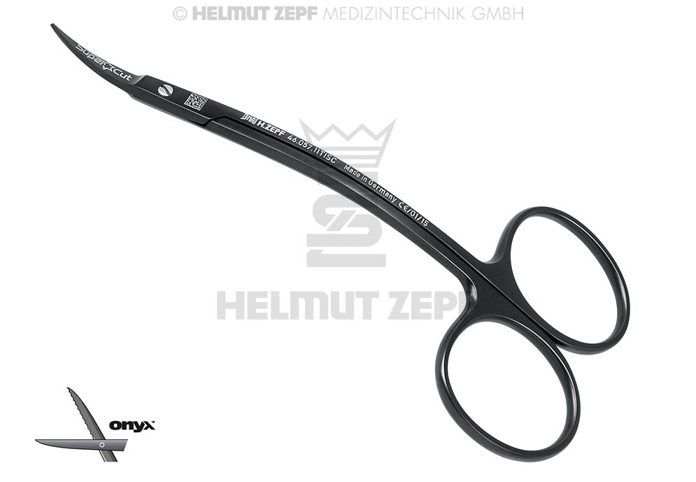 LA GRANGE, ZAHNFLEISCHSCHERE, 11,5 CM SUPERCUT, DOPPELT GEBOGEN ONYX-COATING