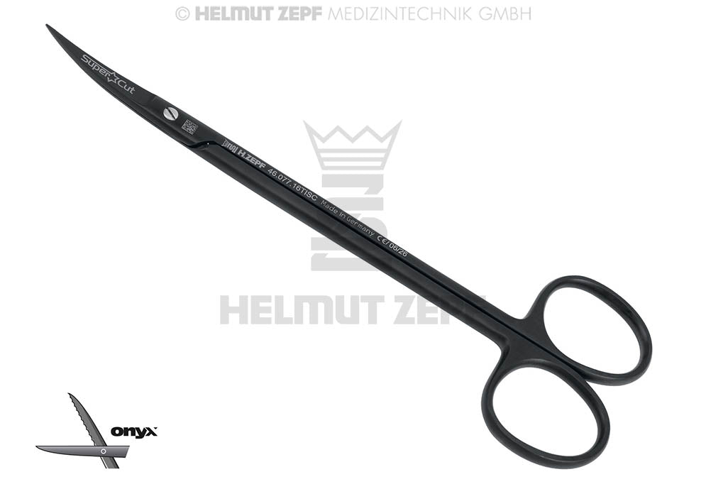 KELLY, ZAHNFLEISCHSCHERE GEBOGEN, 16 CM, SUPERCUT ONYX-COATING